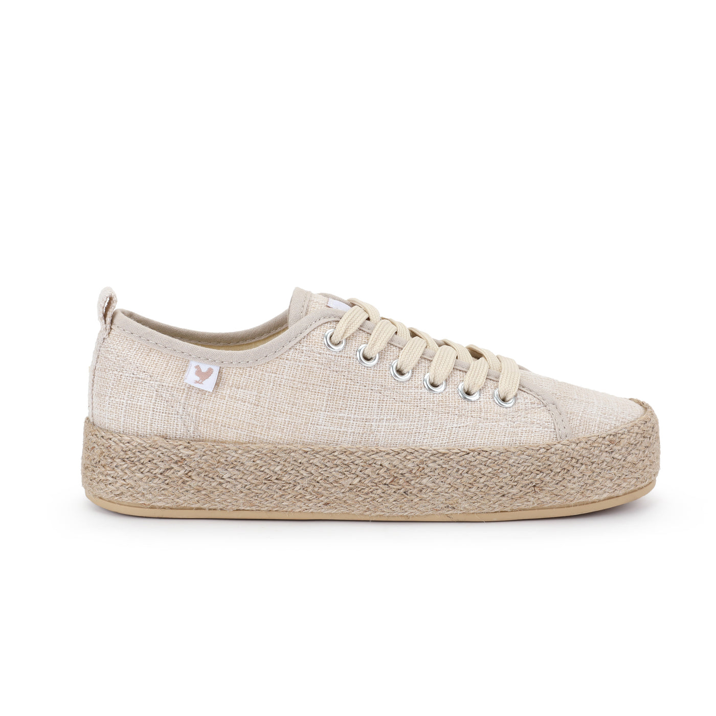 Pitas linen lace-up espadrille sneakers