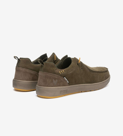 Aral by Pitas waterproof shoes with high-grip sole in brown suede, featuring Pitas-Tex system for lightweight, breathable comfort.