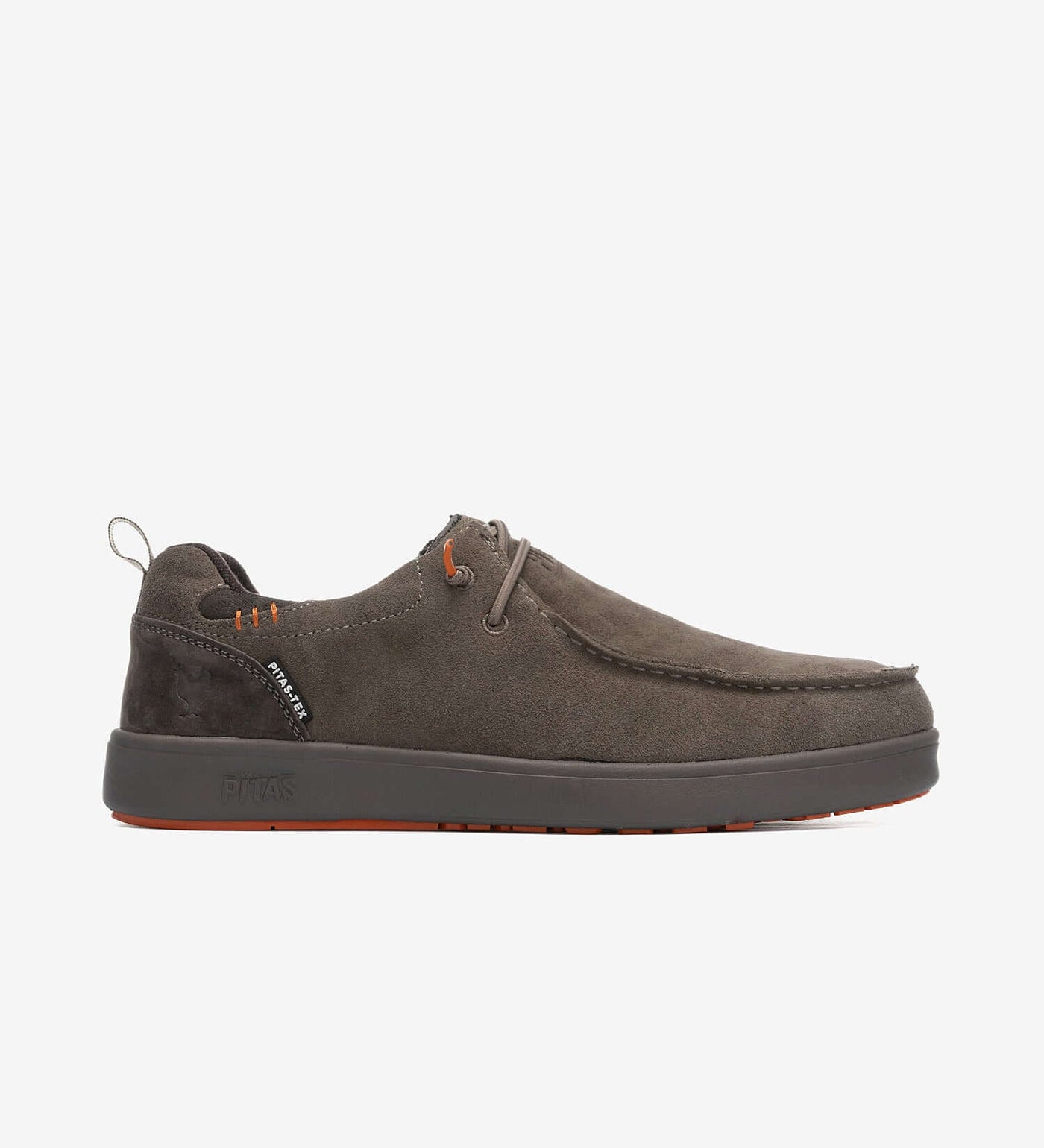 Aral by Pitas waterproof hi-grip wally shoe in brown suede with lightweight Pitas-Tex system from Walk In Pitas Coast range.