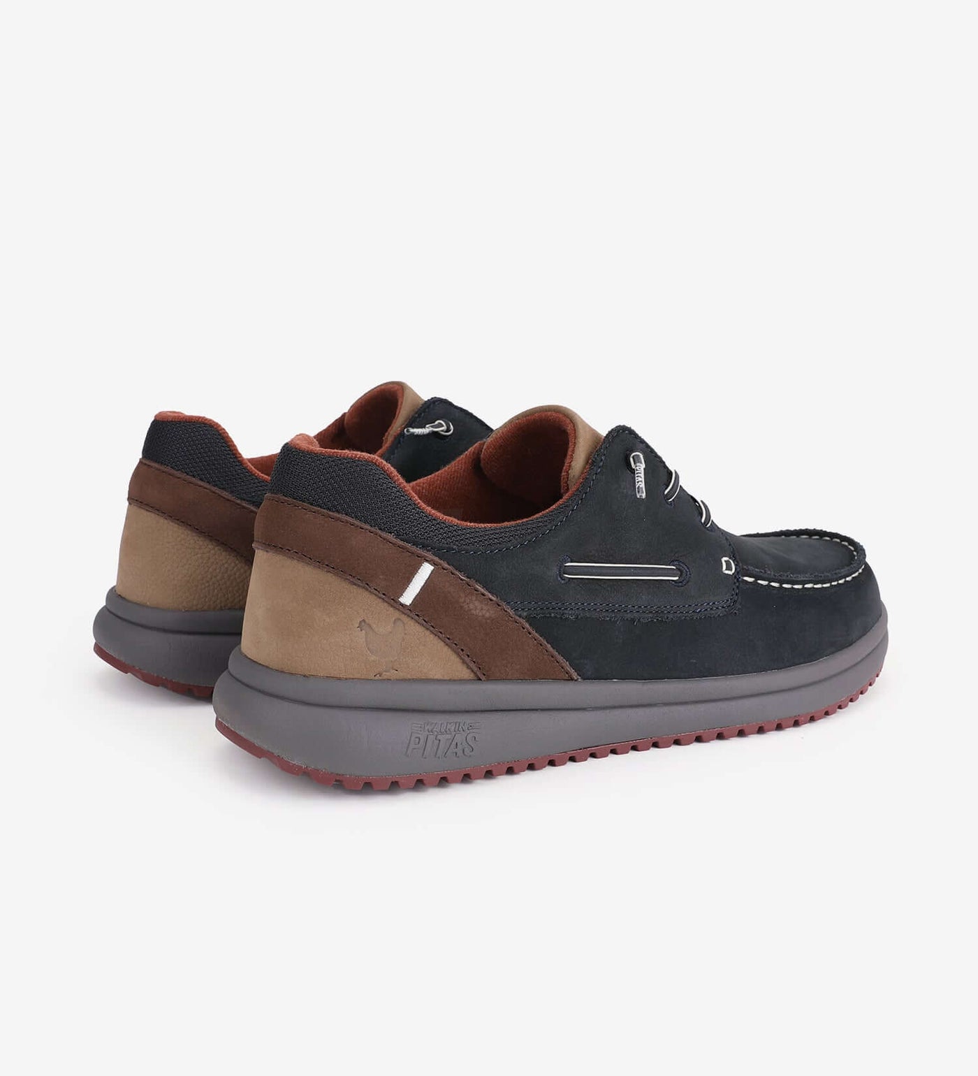 Java Leather moc-toe shoes by Pitas, water repellent, lightweight, comfortable, with elastic easy-on laces and premium cow hide leather.