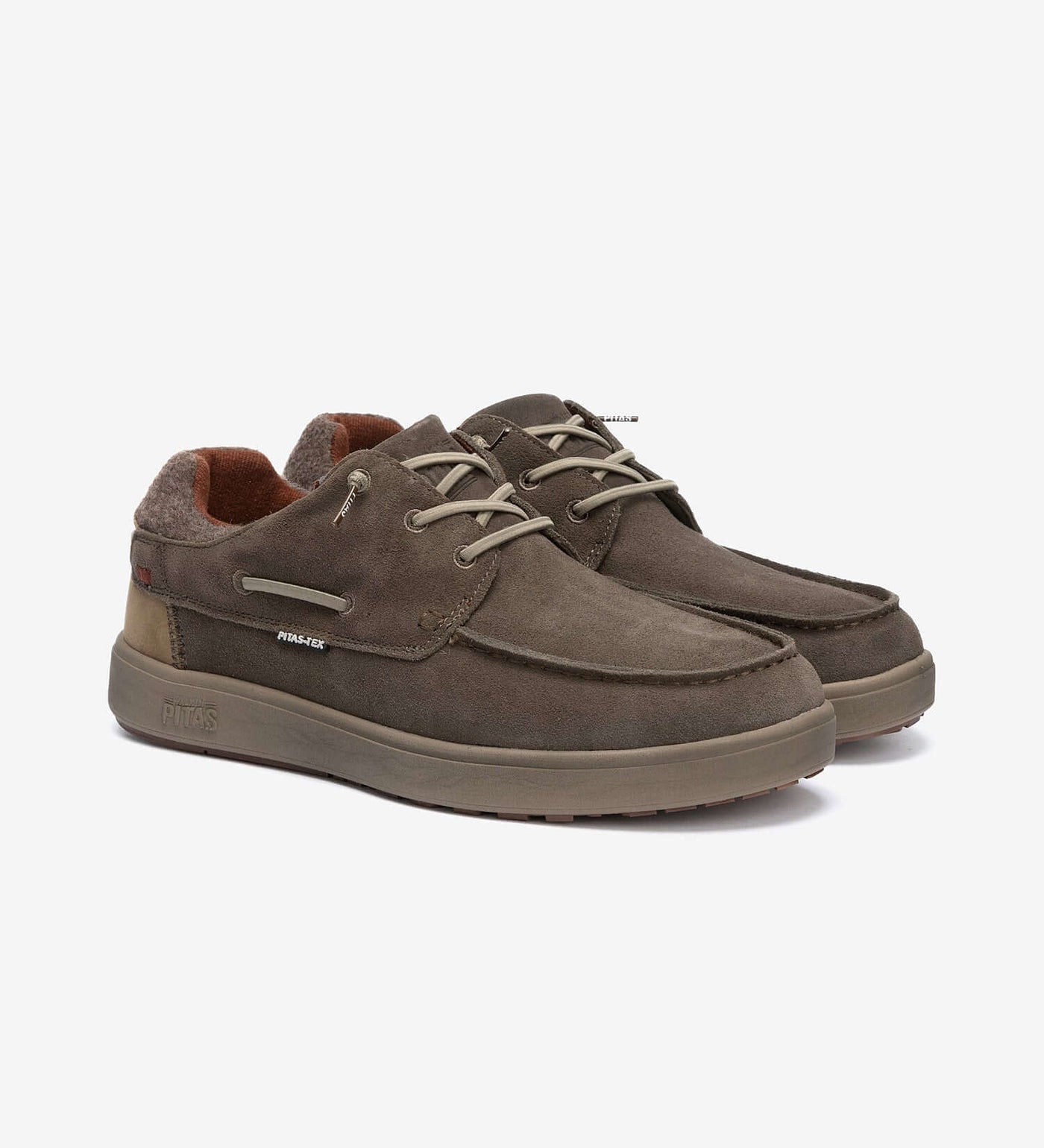 Omi by Pitas waterproof suede casual shoes with lightweight design, featuring Pitas-Tex system for comfort and breathability.