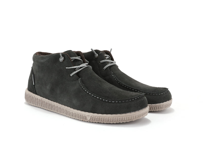 Men's Forest Green Waterproof Suede Easy-On Boots