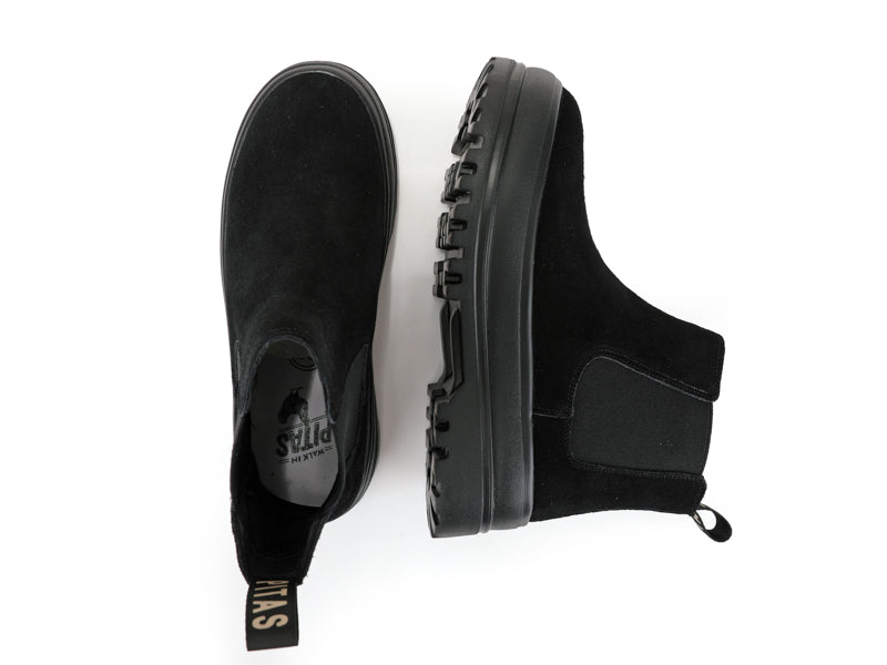 Combat Black Suede Chelsea Boots