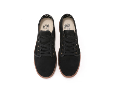 Corfu Black Suede Casual Lace-Up Shoes