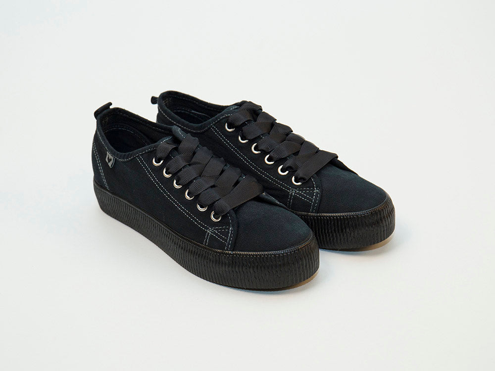 Emma Black Canvas Skate Shoes by Walk In Pitas