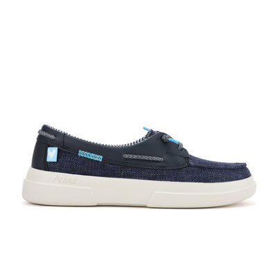Navy Blue Pic Viola Easy-On Deck Shoes