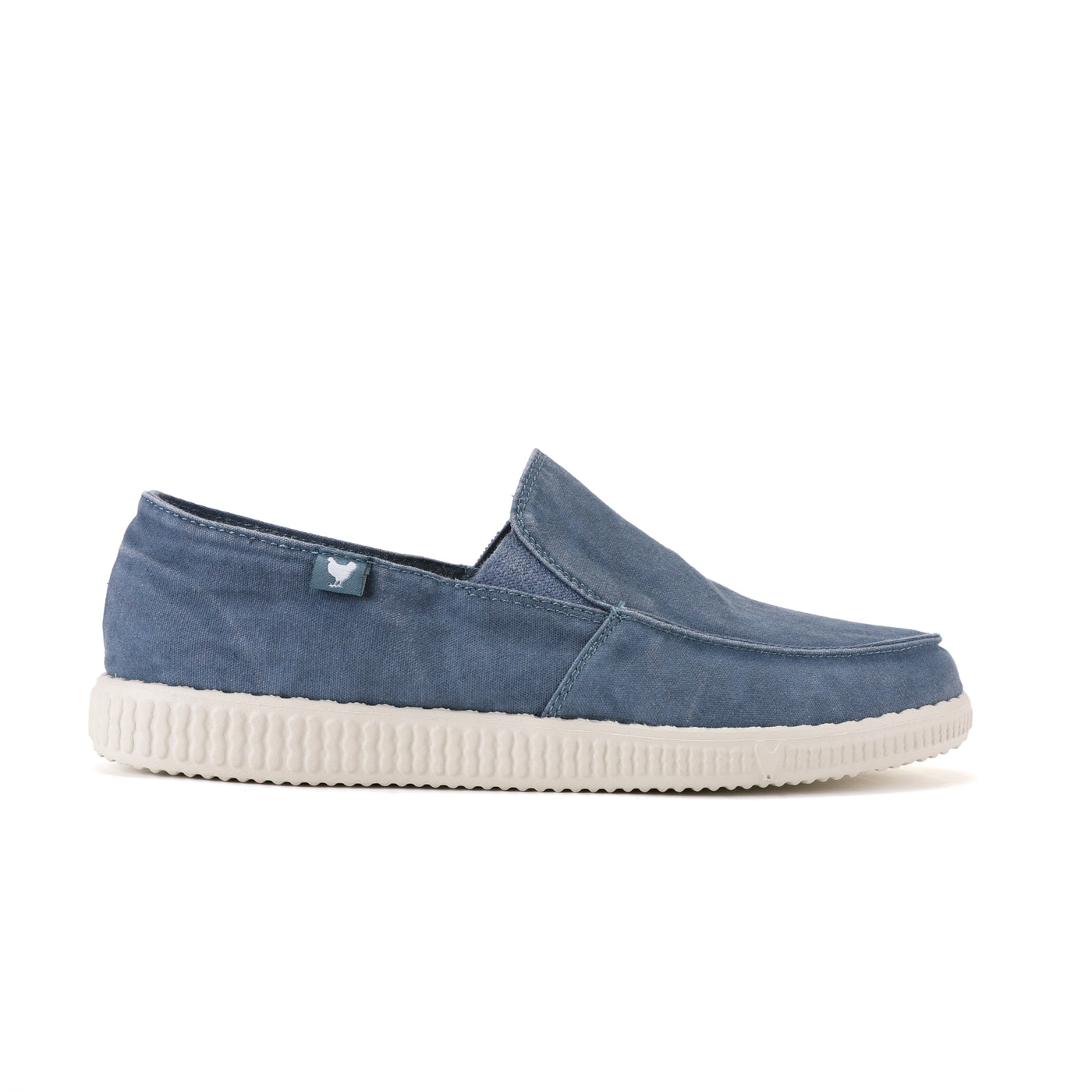 WP150 Blue Washed Canvas Slip-On Loafers