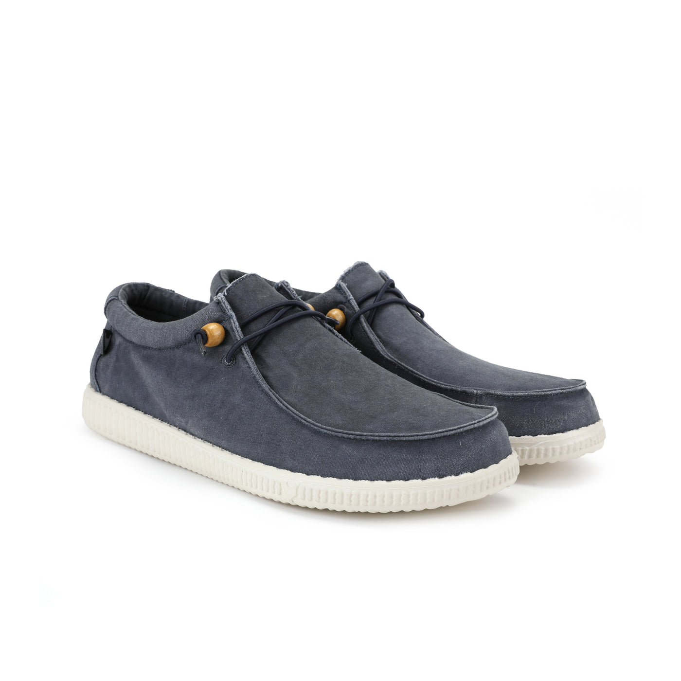 WP150 Navy Blue Washed Canvas Wallabi Easy-Ons