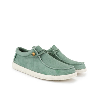 WP150 Mint Green Washed Canvas Wallabi Easy-Ons